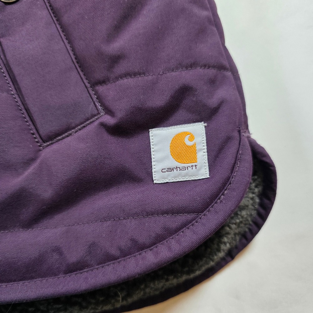 Carhartt Womens Purple Sherpa Lined Reversible Vest Rain Defender OV3907-W L - Picture 6 of 9